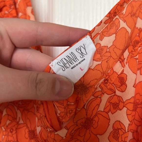 Sienna Sky orange floral top - Picture 2 of 4